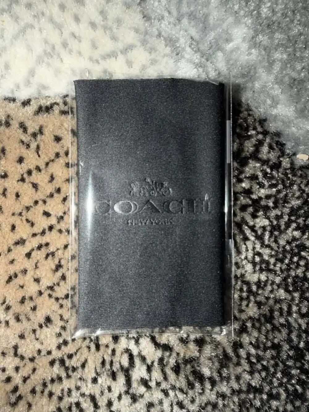 Coach New York Black Hard Clamshell Eyewear Case with Cleaning Cloth